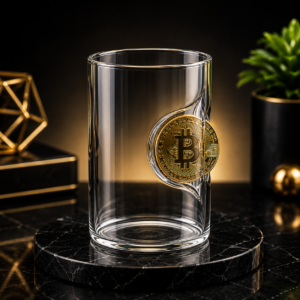 Bitcoin Embedded Glass – 290 ML